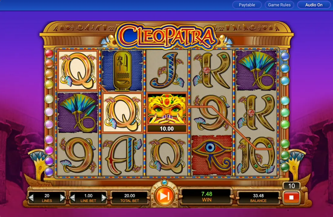 Cleopatra Slot Screenshot Reels